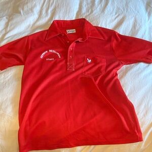Vintage Red staff Polo